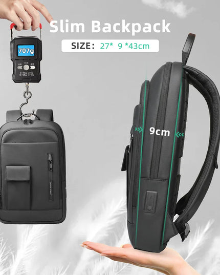 Laptop Rucksack 15.6 Zoll Herren mit USB-Port – HK Slim