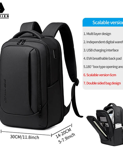 Laptop Rucksack: FENRUIEN erweiterbar für 16 Zoll Notebooks