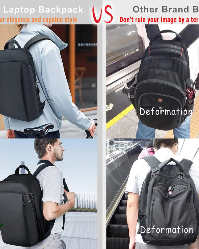 Slim Rucksack erweiterbar Anti-Diebstahl