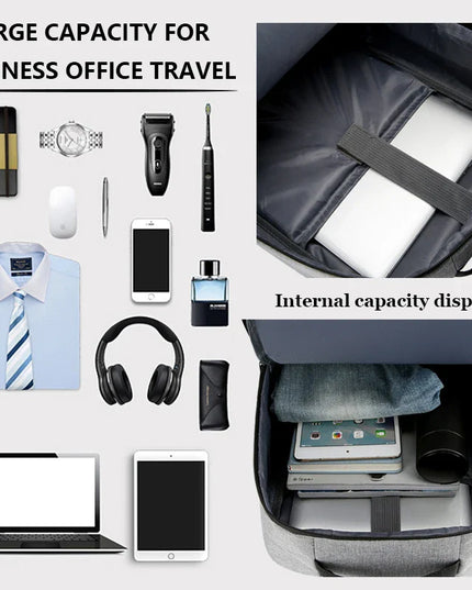 Weisser Business-Rucksack mit USB