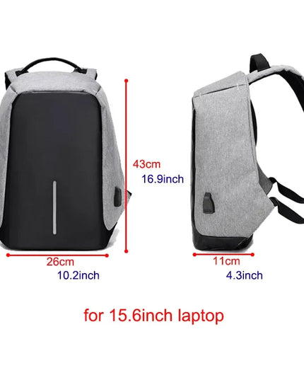 Zweifarbiger Anti-Diebstahl Rucksack USB