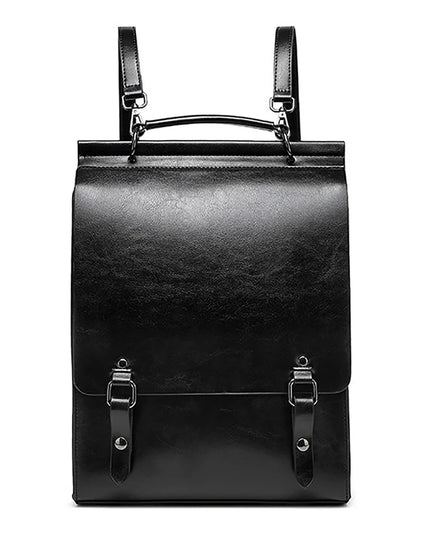 Echtleder Rucksack Damen mit Schnallen braun