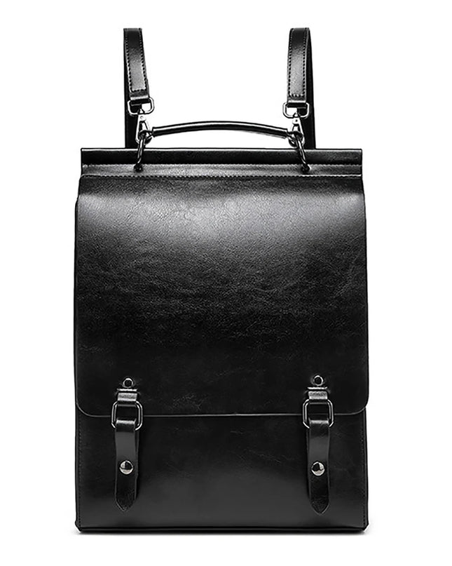 Echtleder Rucksack Damen mit Schnallen braun