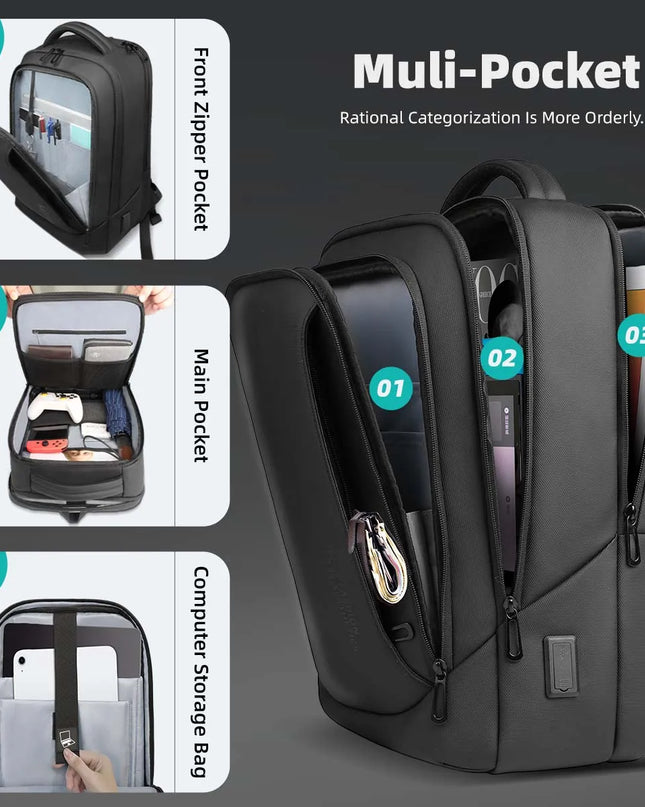 Moderner Herren Business-Rucksack 15 USB