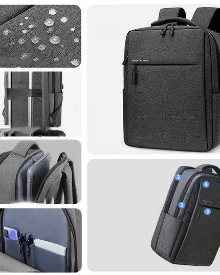 Minimalistischer Rucksack Herren grau