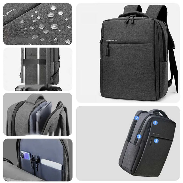 Minimalistischer Rucksack Herren grau