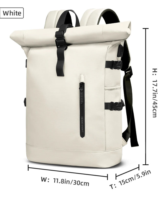 Rolltop Rucksack erweiterbar mit USB