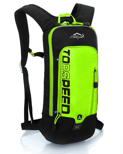 Outdoor-Rucksack neongruen Trinkblase