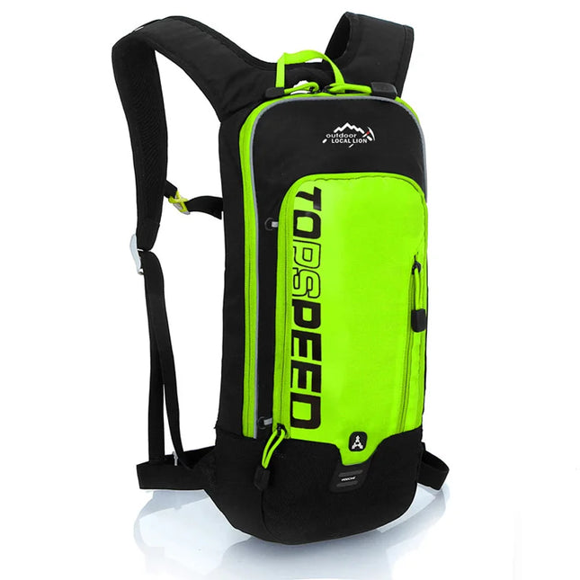 Outdoor-Rucksack neongruen Trinkblase