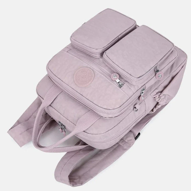 Kleiner Damen-Rucksack gelb Crinkle-Nylon