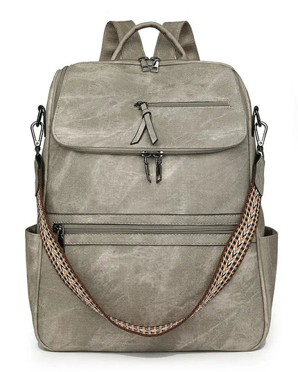 Distressed Damen-Rucksack braun Crossbody