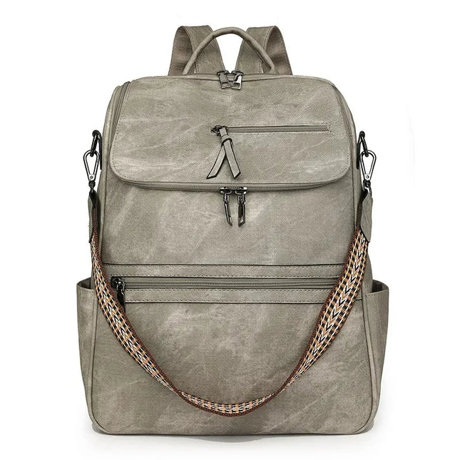 Distressed Damen-Rucksack braun Crossbody