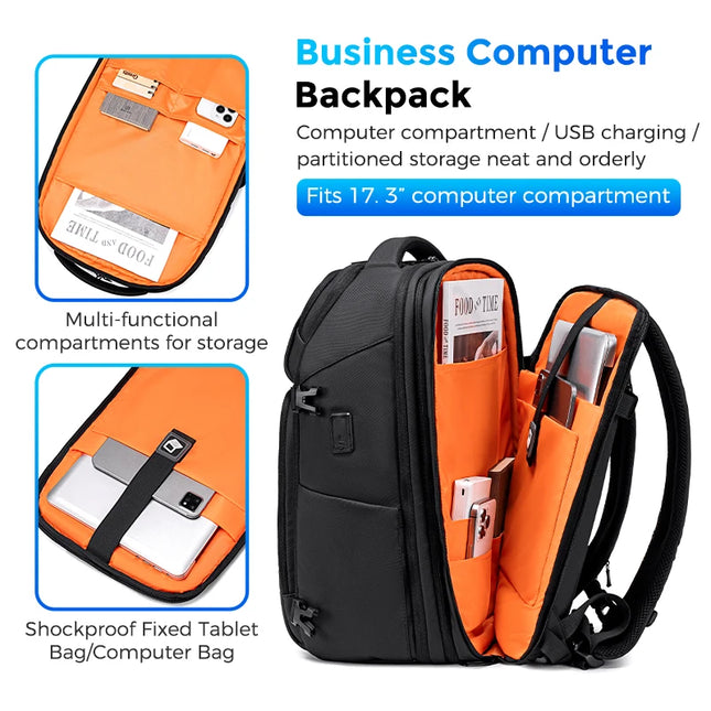 EVA-Rucksack 16 Zoll erweiterbar orange