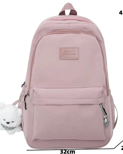 Leichter Uni-Rucksack Damen mit Anhänger