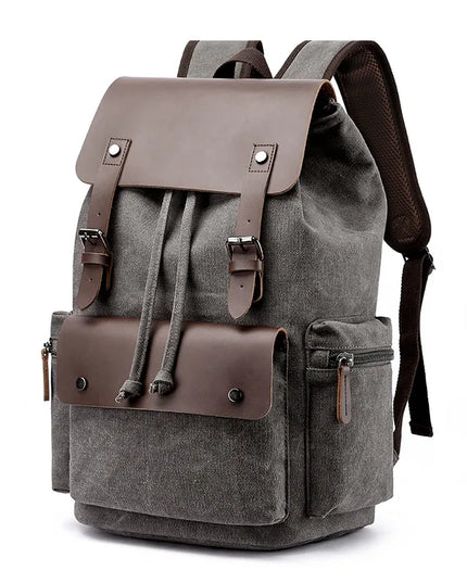 Vintage Canvas-Rucksack Herren mit Leder