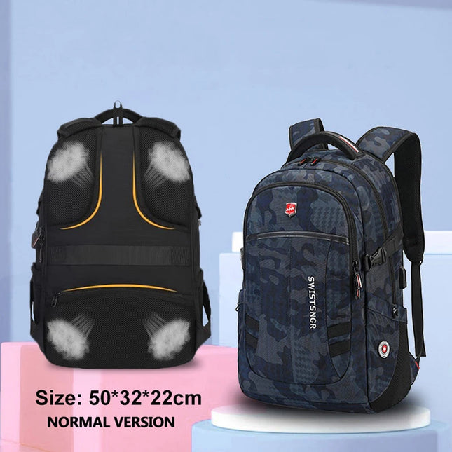 Damen Camouflage-Rucksack 17 Zoll pink
