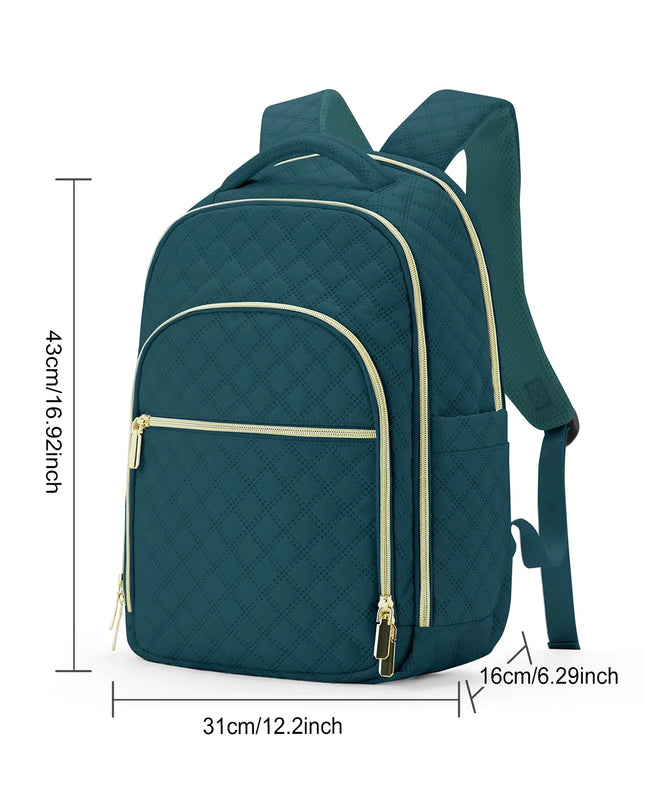 Gesteppter Damen-Rucksack tuerkis mit Gold