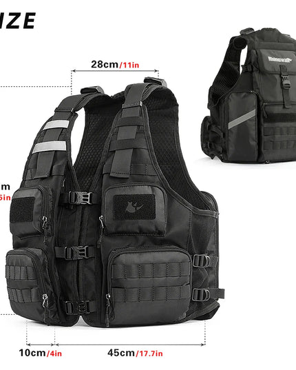 Fahrrad-Weste Rucksack MOLLE tactical