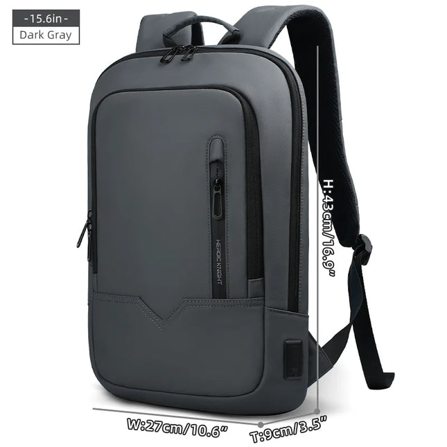 Slim Rucksack grau 15 und 17 Zoll