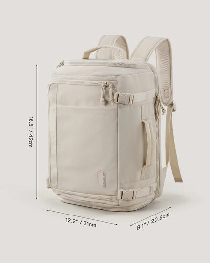 Reise-Rucksack beige 15.6 Zoll Schuhfach