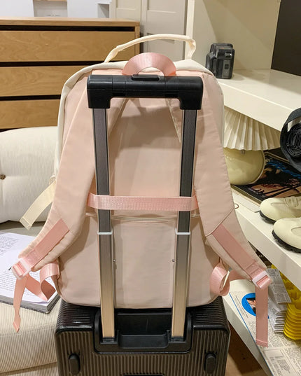 Pastellfarbener Uni-Rucksack Damen
