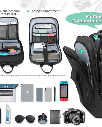 Laptop Rucksack 15.6 Zoll Herren mit USB-Port – HK Slim