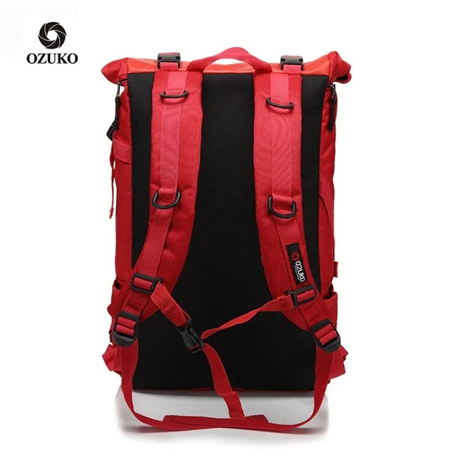 Sportlicher Rolltop-Rucksack farbig