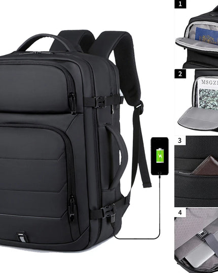 Erweiterbarer Rucksack 17 Zoll mit 4 Fächern