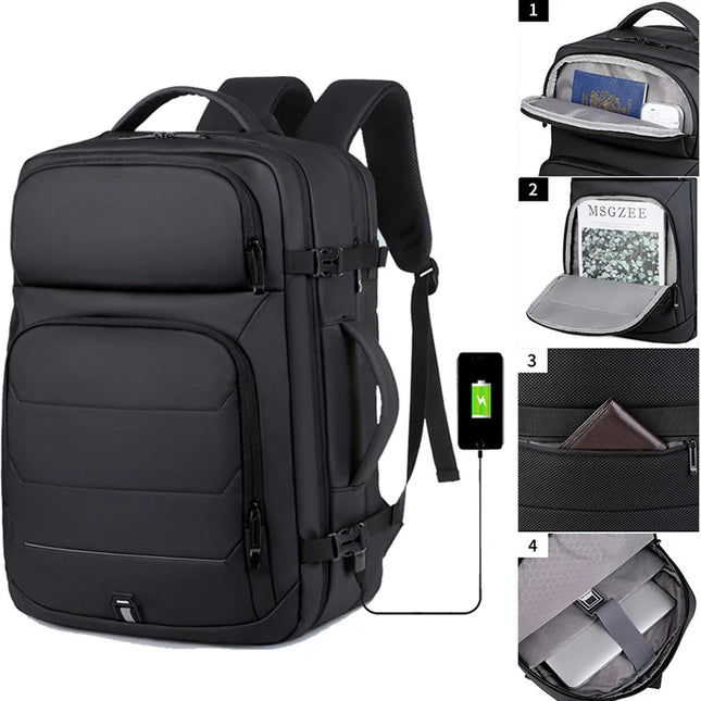 Erweiterbarer Rucksack 17 Zoll mit 4 Fächern