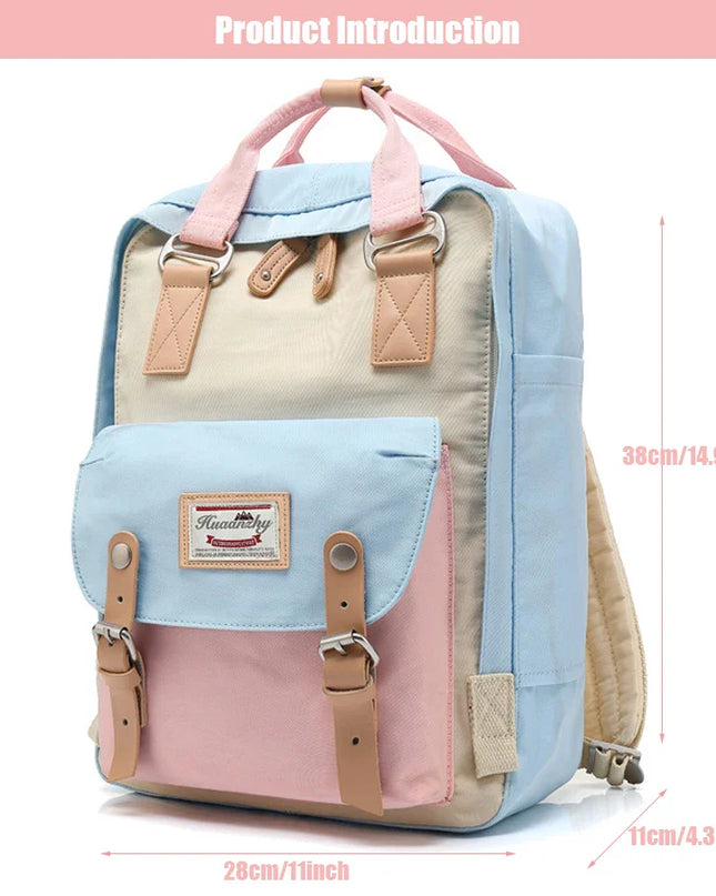 Vintage Rucksack zweifarbig 14 Zoll Canvas