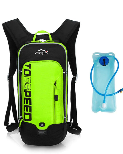 Outdoor-Rucksack neongruen Trinkblase