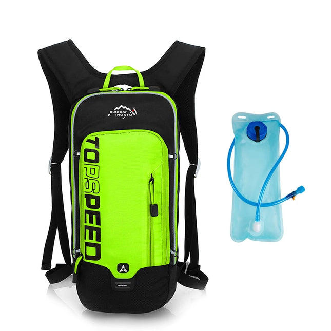 Outdoor-Rucksack neongruen Trinkblase