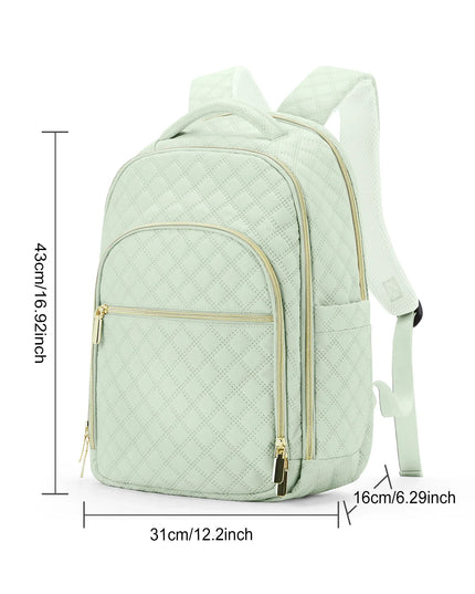 Gesteppter Damen-Rucksack tuerkis mit Gold