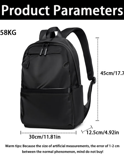 Schlichter Rucksack schwarz 15 Zoll