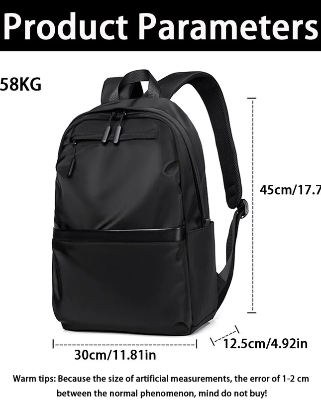 Schlichter Rucksack schwarz 15 Zoll