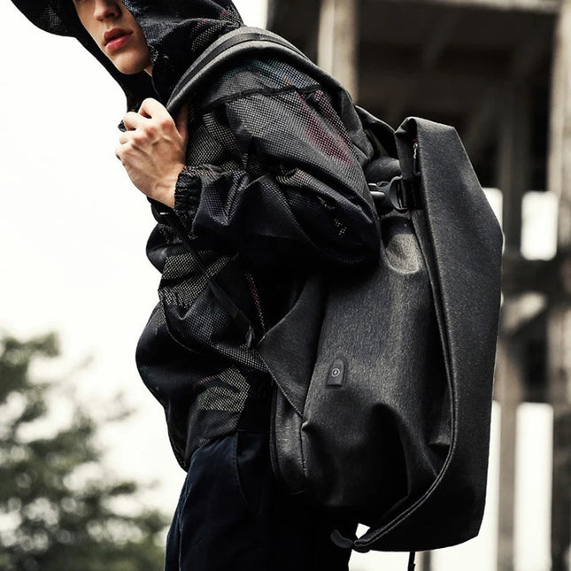 Design-Rucksack Tropfenform 17 Zoll grau
