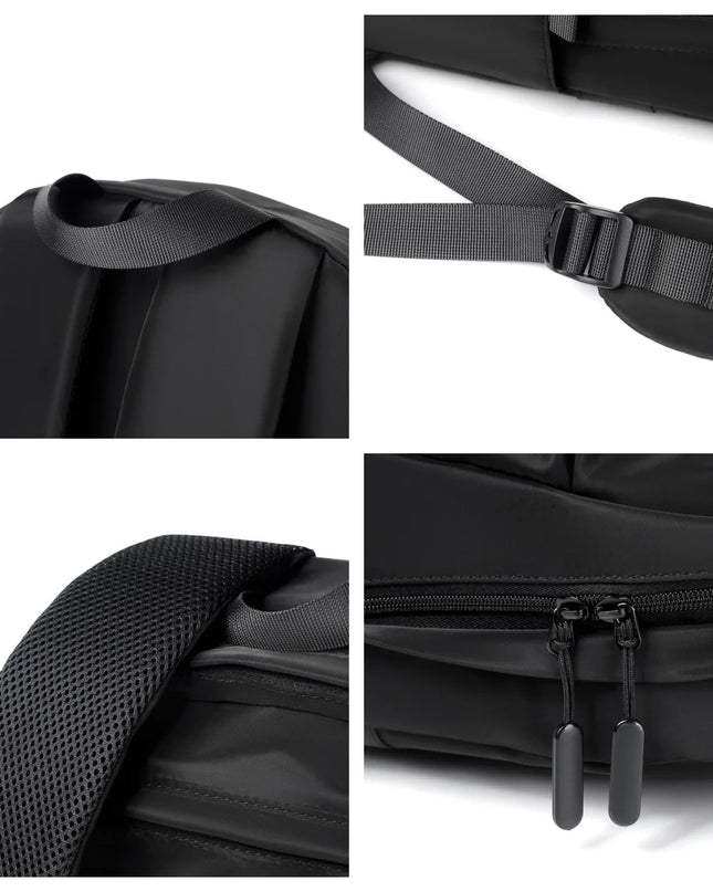 Schlichter Rucksack schwarz 15 Zoll