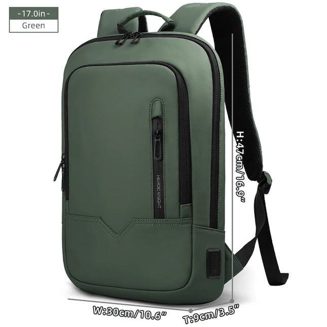 Slim Rucksack grau 15 und 17 Zoll