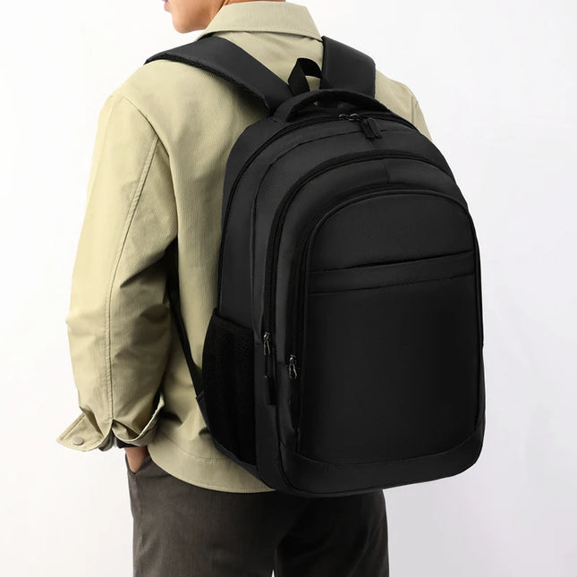 Klassischer Rucksack 15 Zoll schwarz