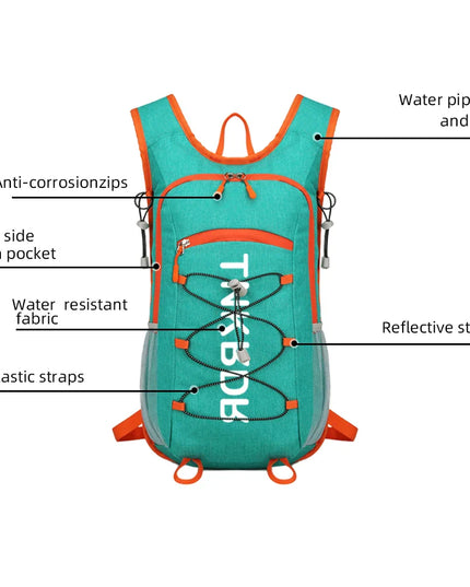 Fahrrad Tactical-Rucksack Trinkblase schwarz