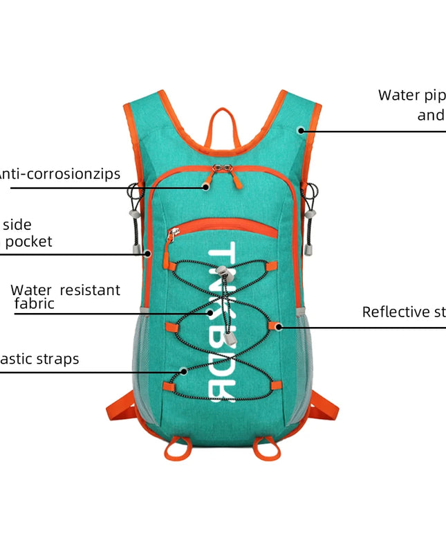 Fahrrad Tactical-Rucksack Trinkblase schwarz