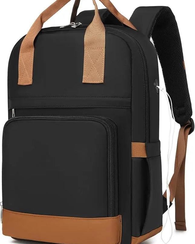 Damen-Rucksack 15.6 Zoll mit Lederakzenten