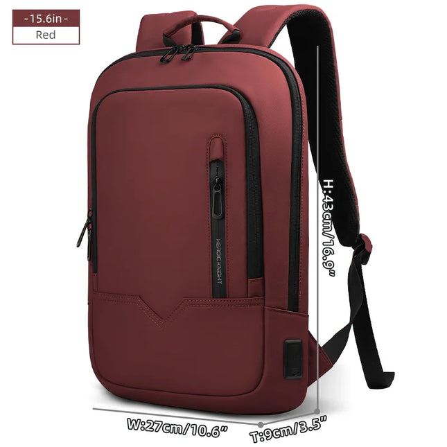 Slim Rucksack grau 15 und 17 Zoll