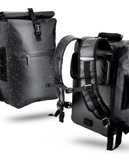 Pendler Fahrrad-Rucksack Reflektoren gruen