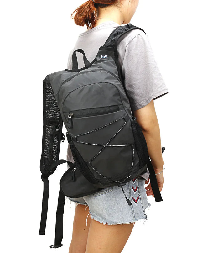 Vollreflektierender Rucksack silber Nacht
