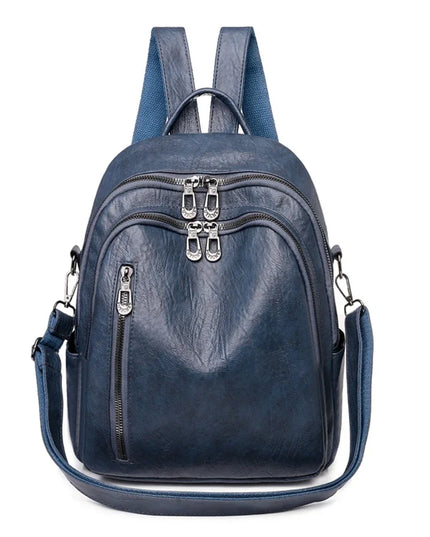 Kleiner Crossbody-Rucksack Damen PU braun