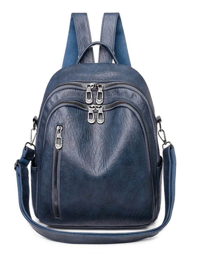 Kleiner Crossbody-Rucksack Damen PU braun