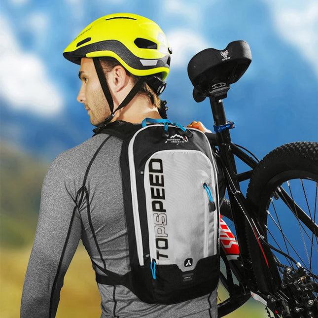 Outdoor-Rucksack neongruen Trinkblase