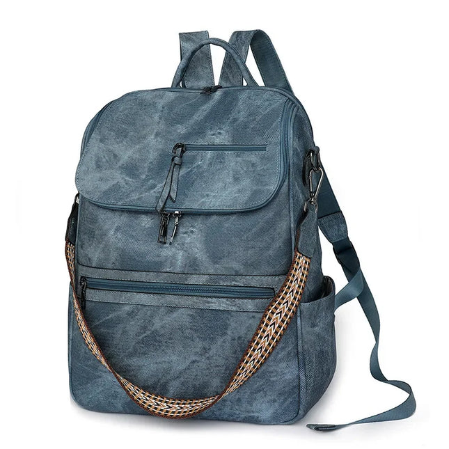 Stilvoller Damen-Rucksack 15 Zoll PU braun