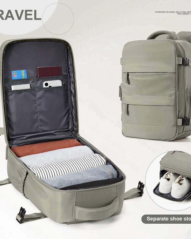 Reise-Rucksack 40x30x20 mit 180-Grad-Klappe